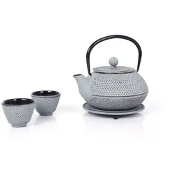 Teeservice aus Gusseisen grau 0,8L