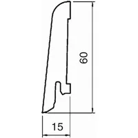 Amorim Fußleiste 2400 x 15 mm, Winter Pine