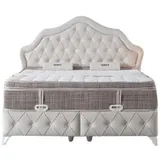 Xlmoebel Schlafzimmer-Set Neu 3-teiliges Schlafzimmer-Set in Weiß mit modernem Bett-Design, (3-tlg., Bett + 2x Nachttische), Hergestellt in Europa weiß