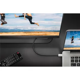 goobay USB-C auf HDMI Adapterkabel 3 m Schwarz