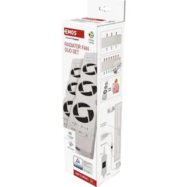 EMOS Heizung-Ventilator DUO 2 Stück Luftdurchfluss 36 m3/h