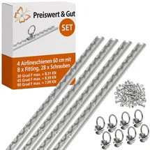 Preiswert & Gut Verzurrschiene 60 cm für Anhänger und LKW 4 Stück