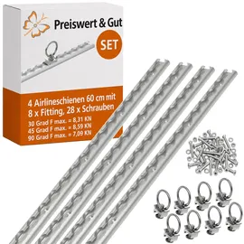 Preiswert & Gut Verzurrschiene 60 cm für Anhänger und LKW 4 Stück