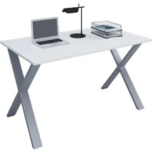 VCM Schreibtisch Lona Silber / Weiß