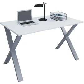 VCM Schreibtisch Lona Silber / Weiß