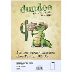 dundee Faltentaschen DIN C4 weiß