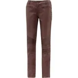 Ricano Donna Damen, Lederhose in Biker-Optik (Slim Fit/Regular Waist) – echtes (Premium) Ziegen Leder brombeer, L, - L