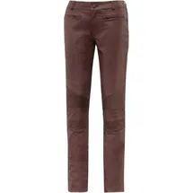 Ricano Donna Damen, Lederhose in Biker-Optik (Slim Fit/Regular Waist) – echtes (Premium) Ziegen Leder brombeer, L, - L