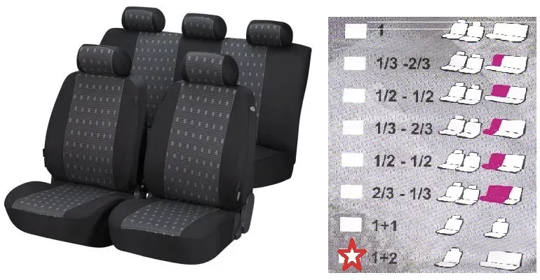 Sitzbezüge für Kleinbus Elegance Nr. 8 (1+2)