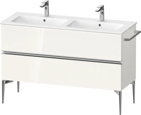 Duravit Waschtischunterschrank „Sivida“ 128 × 59,1 × 47,7 cm in Weiß Hochglanz, Weiß Hochglanz