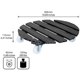 Wagner Pflanzenroller WPC Ø 50 cm anthrazit
