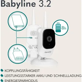 lionelo Babyline 3.2, Camera, Full HD Wi-Fi, Zwei-Wege-Kommunikation, 1920x1080 px, Range 50 / 350m Nachtmodus 3x Zoom