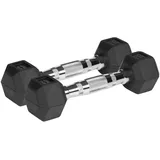 rebel electro Rebel Hanteln Gusseisen Gummierte HEX 2x1 kg schwarz
