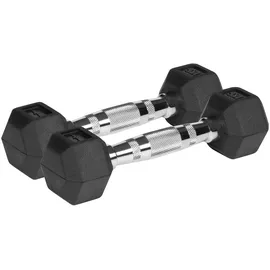 rebel electro Rebel Hanteln Gusseisen Gummierte HEX 2x1 kg schwarz
