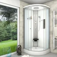 AcquaVapore Duschkabine Fertigdusche Dusche Komplettkabine D10-10T0-EC 90x90 cm mit