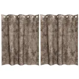 vidaXL Vorhang Samtvorhänge 2 Stk. Cappuccino 140 x 140 cm Samt (2 St), Samt