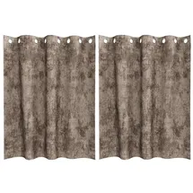 vidaXL Vorhang Samtvorhänge 2 Stk. Cappuccino 140 x 140 cm Samt (2 St), Samt