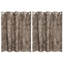 vidaXL Vorhang Samtvorhänge 2 Stk. Cappuccino 140 x 140 cm Samt (2 St), Samt