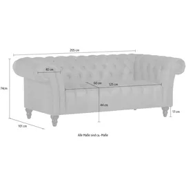 GUTMANN FACTORY 3-Sitzer GUTMANN FACTORY "Amazonas", grau, B:205cm H:74cm T:101cm, Sofas, Bezug aus weichem Anilinleder