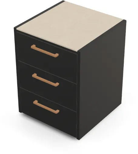 Brabura CT 60 Schubladenmodul - Pietra Di Osso / Anthrazit / Holzgriff