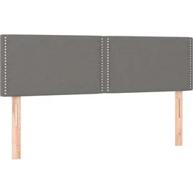 vidaXL Boxspringbett mit Matratze & LED Dunkelgrau 140x200 cm Stoff