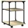 vidaXL Druckerständer 3 Ablagen Sonoma-Eiche 43x48x64 cm Holzwerkstoff