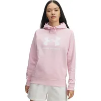 Under Armour Rival Fleece Big Logo Hoodie Pink/Weiß L