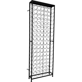 vidaXL Weinregal 108 Flaschen Metall Schwarz