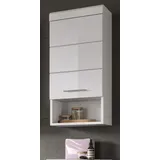 inn.furn Badezimmer Hängeschrank in Weiß Hochglanz 37 x 79 cm Shawn