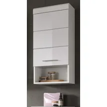 inn.furn Badezimmer Hängeschrank in Weiß Hochglanz 37 x 79 cm Shawn
