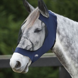 Weatherbeeta Deluxe Stretch Fliegenmaske mit Ohrenschutz, Pony