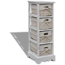 vidaXL Korbregal 25 x 74 cm Weiß