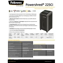 FELLOWES Aktenvernichter 225Ci anthrazi 4622001 Partikel