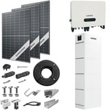 PV-Komplettanlage 10 kWp mit AXITEC Wechselrichter 10 kW + Stromspeicher 13,5 kWh, 24 Solarmodulen Glas-Glas black frame & Montagesystem Aufdach (* 0% MwSt. gem. §12 Abs. 3 UstG)