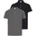 !Solid Poloshirt SOLID "Poloshirt SDHattim", Herren, Gr. L, schwarz (schwarz, mid grau melange), Obermaterial: 100% Baumwolle CO., Shirts