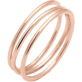 Elli Ring Damen Wickelring Filigran in 925 Sterling Silber Spirale, Ring Set Rosa | Gr.: 52