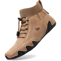 Sommerstiefel Damen Alpaca Barfuss Schuhe Damen Ergonomischer Sommer Barfußschuhe Paar Wasserdicht & Schmerzlindernder Leder-Barfußschuh Atmungsaktive Orthopädische Barfuss - 47 EU