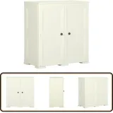 Kunststoffschrank 79x43x85,5 cm Holzdesign Vanilleeis - Aufbewahrungsbox - Lagerschrank - Garderobe - Wohnzimmermöbel - Schlafzimmermöbel