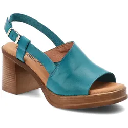 Blaue Sandalen Hee Absatzschuhe, 36
