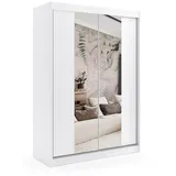 altdecor Kleiderschrank, Weiß, Holzwerkstoff, 120x216x61 cm, Schlafzimmer, Kleiderschränke