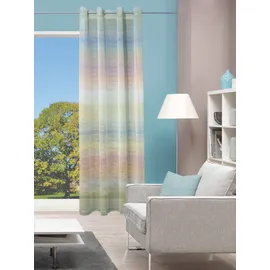 HOME WOHNIDEEN Rainbow Fertigschal, halbtransparenter Stoff, Farbe: Multicolor, Größe: 245 x 140 cm