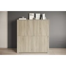 OTTO home PC-Schrank OTTO HOME "Kenia, Sekretär, Home Office", sonoma, B:120cm H:125cm T:39,5cm, Sekretäre, Mit Push-to-open, Tastaturauszug und praktischem Stauraum