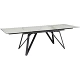Wohnling Esstisch weiß Marmor Optik B/H/T: ca. 180x76x95 cm Ausziehbar Esszimmer, Tische, Esstische, Esstische ausziehbar