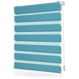 Lichtblick Duo Rollo / Doppelrollo Klemmfix 90 x 150 cm blau