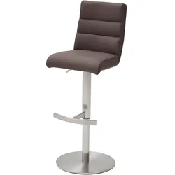 Bistrostuhl MCA FURNITURE "GIULIA", braun (braun, edelstahl gebürstet), B:39cm H:88cm T:54cm, Stühle