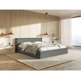 Selsey Polsterbett mit Bettkasten – grau ¦ Maße (cm): B: 200 H: 90