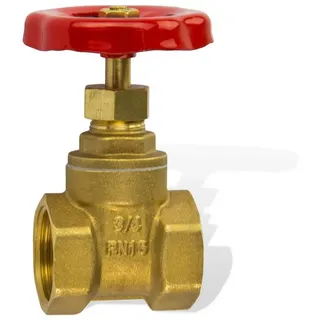 stabilo-sanitär Stabilo Sanitär - Messing Absperrschieber 1/2 Zoll DN15 Muffenschieber Heizungsschieber