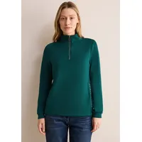 Cecil Damen B322483 Shirt Mit Troyer-Kragen, Petrol Green, S