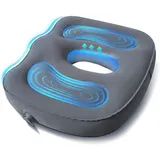 Orthopädisches Sitzkissen, Keilkissen, Ergonomisches Stuhlkissen, Lindert Rückenschmerzen, Ischias, Steißbeinschmerzen Hämorrhoiden - Grau
