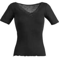 NINA VON C. Damen-Unterhemd, 1/2-Arm schwarz Größe 44 - 44